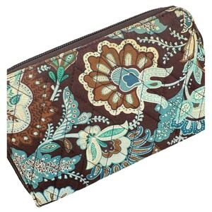 Vera Bradley Java Blue Wristlet Wallet Full Size Credit Card Slots